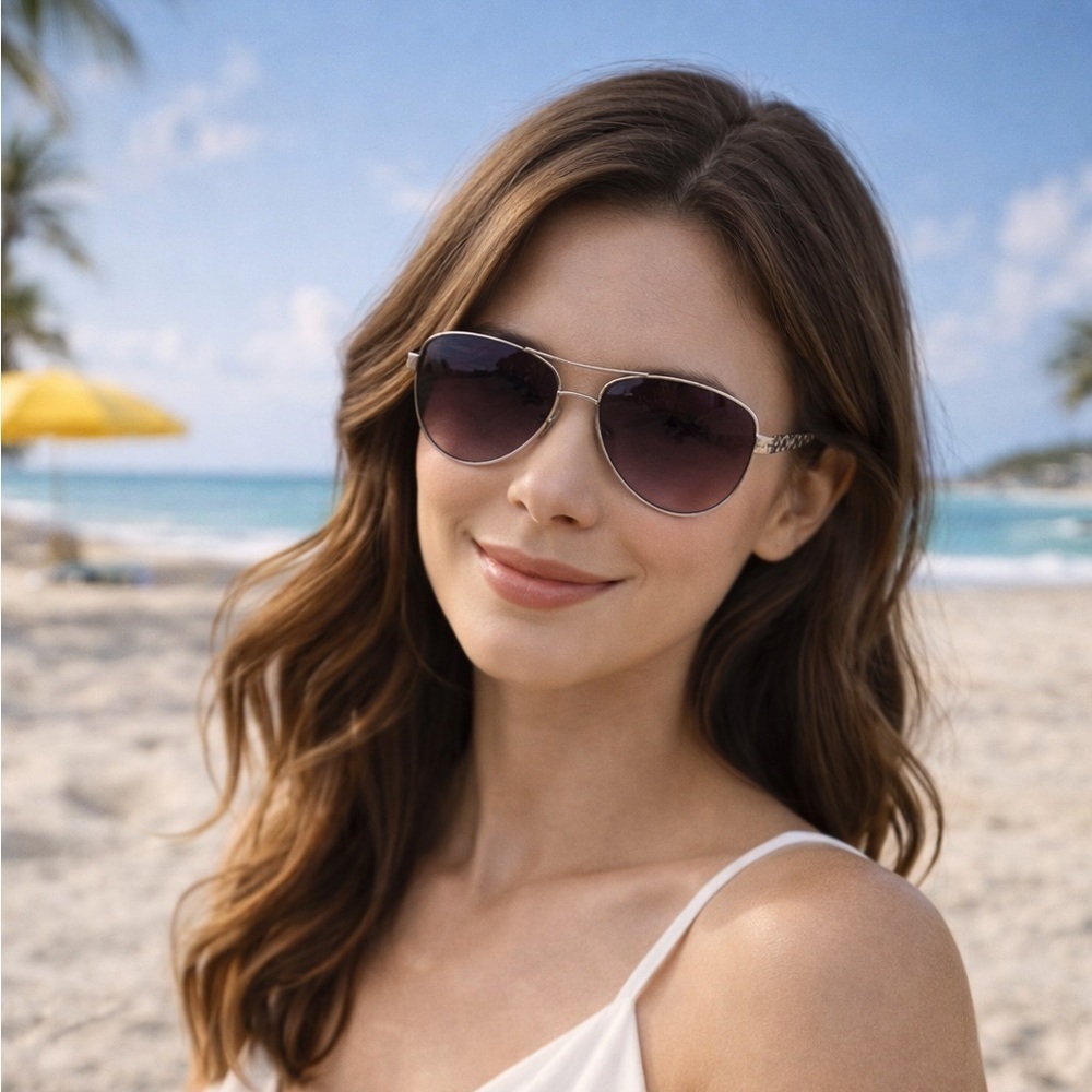 Foster Grant Stylish Silver Sunglasses